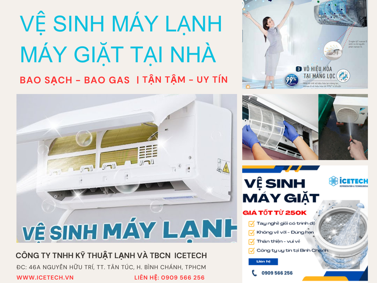 Vệ sinh máy lạnh điều hòa không khí tại nhà